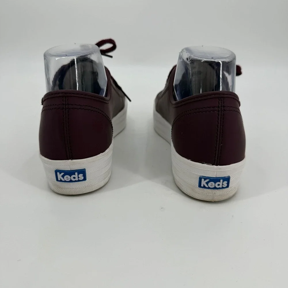 Keds Triple Kick Burgundy Leather Platform Sneakers Womens 9